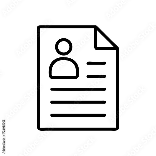 Simple outline of a resume with profile and contact information  