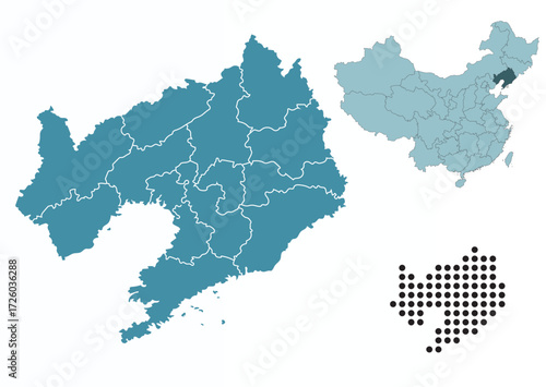 Set maps of Liaoning province