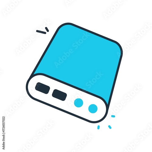 Animated External Hard Drive icon - video animation