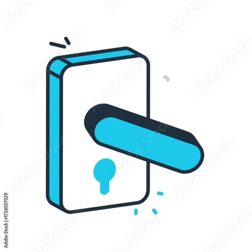 Animated Smart Door Lock icon - video animation