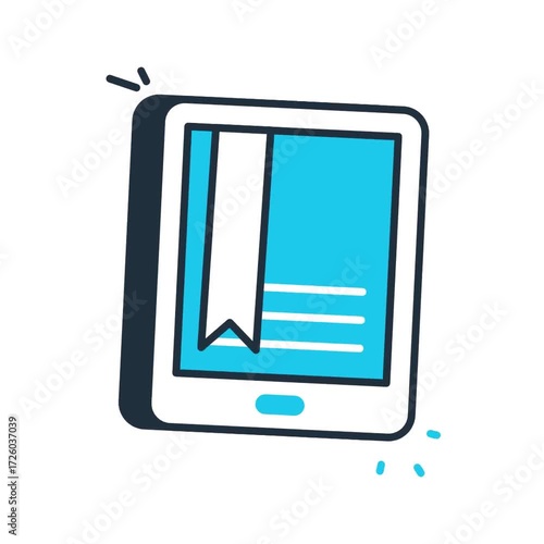 Animated E-Reader icon - video animation