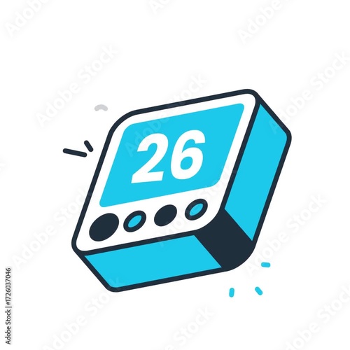 Animated Smart Thermostat icon - video animation