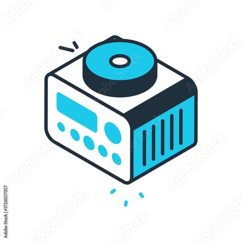 Animated CD player icon - video animation