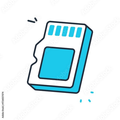 Animated Memory card icon - video animation