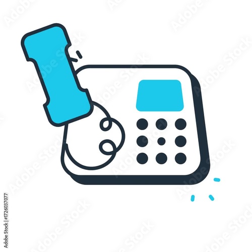 Animated Landline phone icon - video animation
