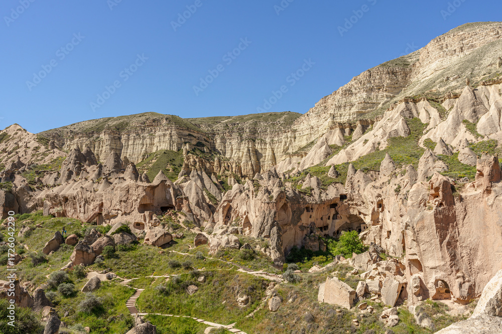Fototapeta premium Turkey - Cappadocia - Zelve Valley rock formations