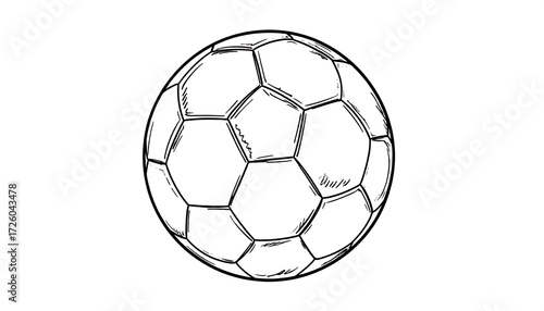 Hand-drawn soccer ball