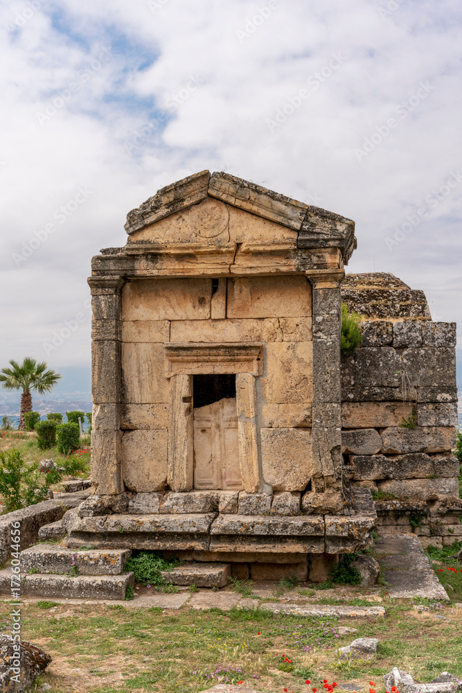 Naklejka premium Turkey - Hierapolis - Necropolis - Tomb A18 with Arched Structure