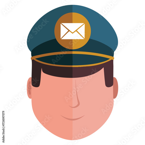 Isolated mailman delivery service vector illustration icon design symbol of courier transport postal package communication and parcel shipping concept