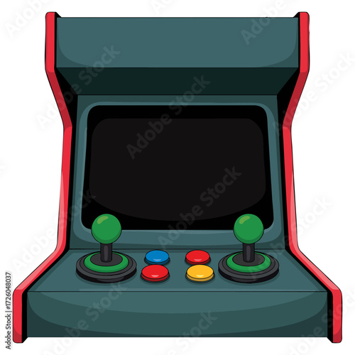 Vector illustration design of arcade machine isolated retro gaming cabinet video game icon entertainment play symbol classic image