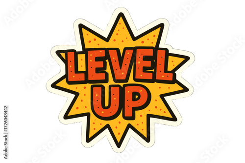 Level up gaming sticker icon set. gamer taglines and phrases silhouette collection