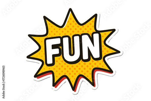 Comic style fun icon set. cartoon, entertainment, humor icons in pop art design.