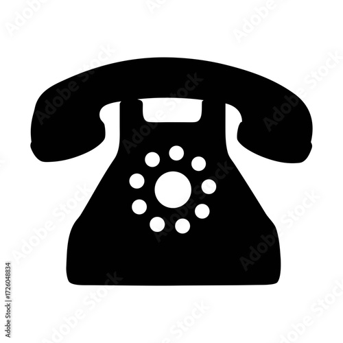 Find the perfect vintage telephone icon vector image for your design project today download now