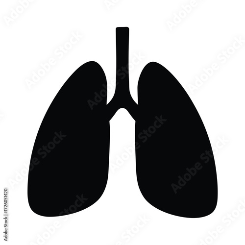 Human lungs anatomy vector illustration for medical health and science education diagram design