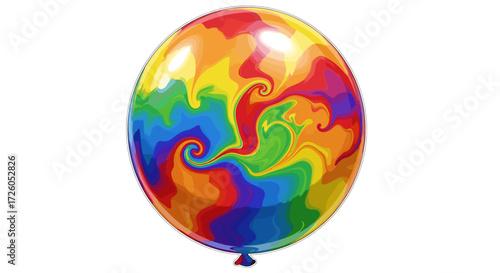 Celebrate with a vibrant rainbow balloon, perfect for parties, birthdays, and joyful events bringing smiles and cheer for colorful celebrations
