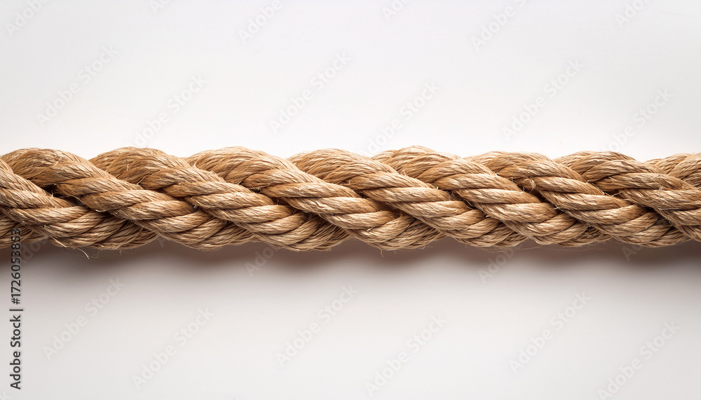Fototapeta premium Single Rope On A White Background