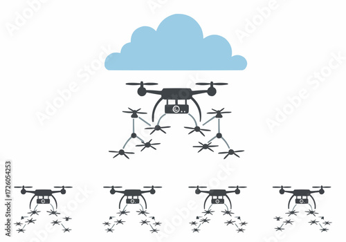 Cloud drone technology innovation network delivery service future aerial vehicle