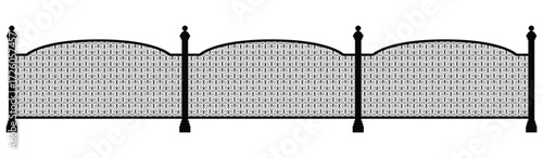 chain link fence with wire on high fidelity minimalistic view industrial concept isolated on transparent background png