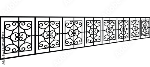 chain link fence with wire on high fidelity minimalistic view industrial concept isolated on transparent background png