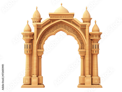 Carved Ornate Archway PNG

