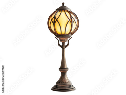 Antique Bronze Table Lamp PNG

