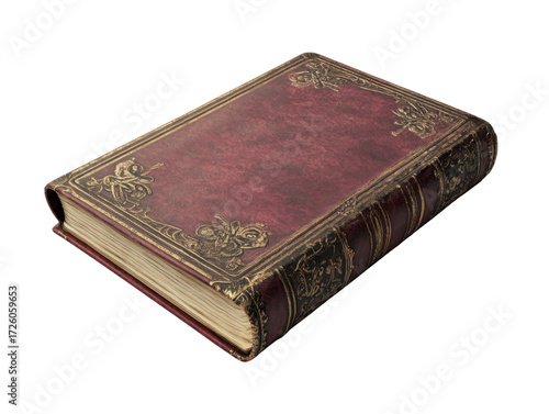 Antique Red and Gold Book PNG

