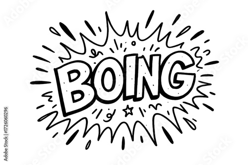 Comic book style icon set. fun, whimsical, boing, explosion, pop art icons outline collection