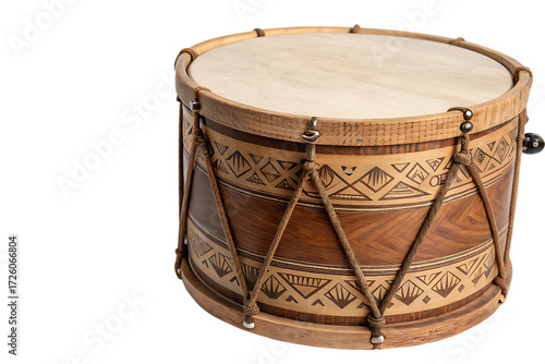 Wooden drum isolated  ai generated