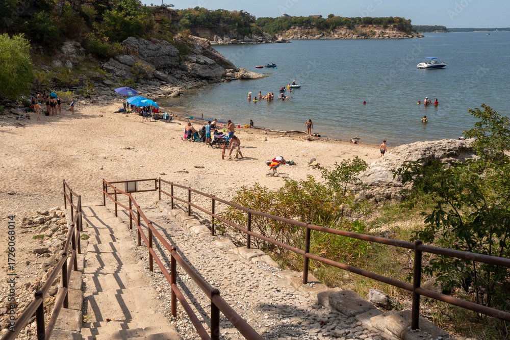 Fototapeta premium Swimming area at the lake