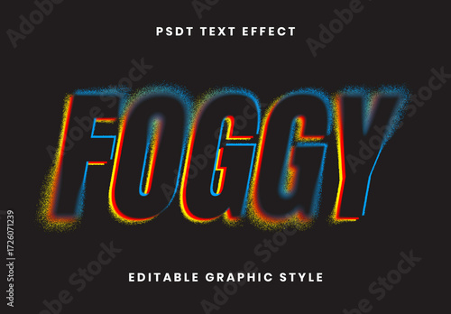 Colorful Haze Text Effect Dissolving Backlight 3D Font