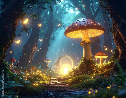 Wallpaper Mural Mystical Forest Portal Torontodigital.ca