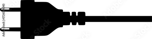 vector illustration of electric plug. Power cord vector
