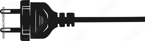 vector illustration of electric plug. Power cord vector
