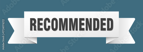 recommended ribbon isolated on transparent background. recommended ribbon