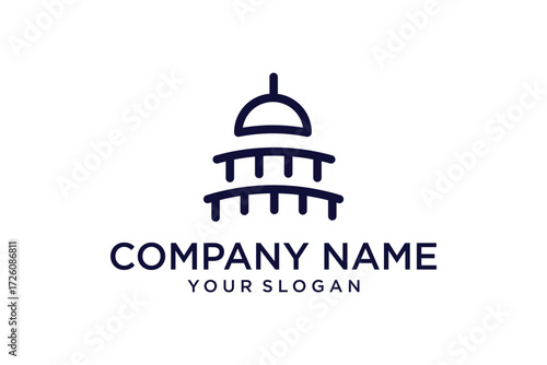 Government building logo vector inspiration