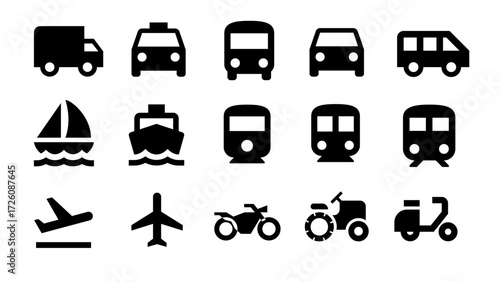 Transportation Icon Set