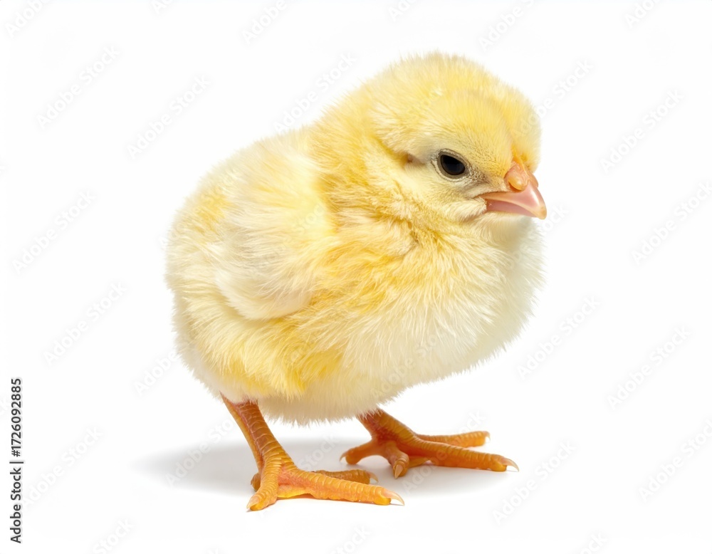 Obraz premium Adorable Chick isolated on white background