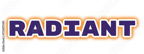 Fotografie Radiant bold typography with vibrant orange glow and dark purple fill, perfect f