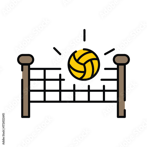 Volleyball over net