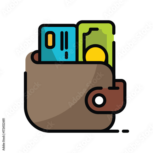 Wallet with credit cards and money