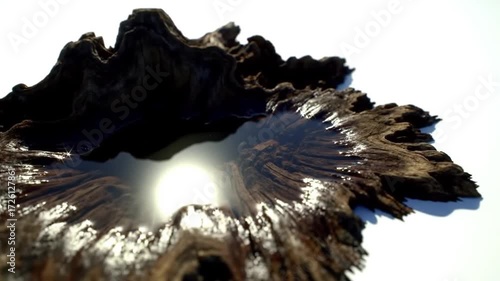 Volcanic Crater Lake Aerial View Dramatic Landscape.
