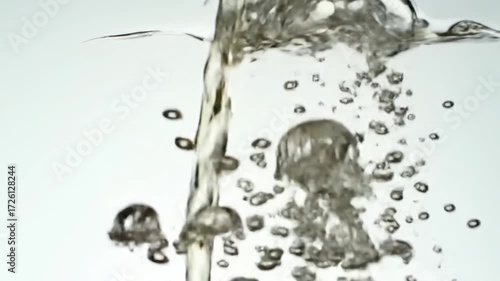 Water Droplets Falling and Creating Ripples.