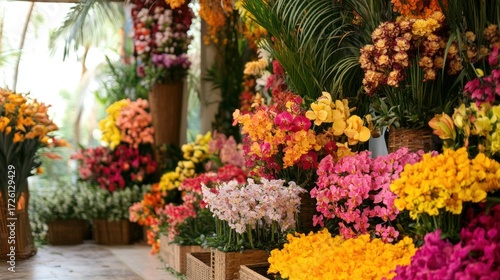 Wallpaper Mural Vibrant Floral Display: A Kaleidoscope of Blossoms Torontodigital.ca