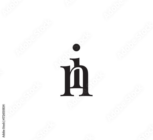 Elegant Serif Monogram Logo with Overlapping Initial Letters – Vintage and Modern Branding Design ni