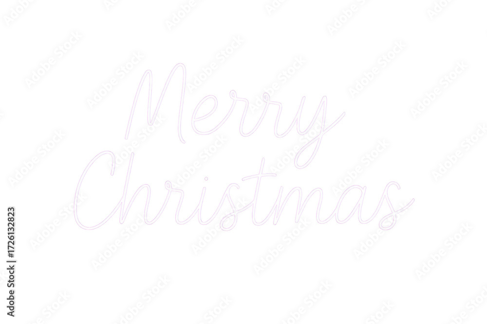 Naklejka premium Merry christmas white cursive text with transparent background