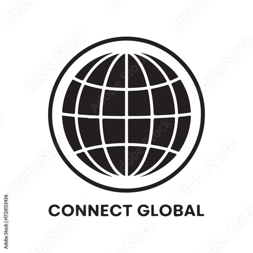 Connect Global Icon with Globe Symbol