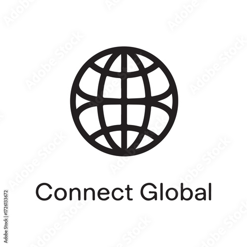 Connect Global Icon with Globe Symbol