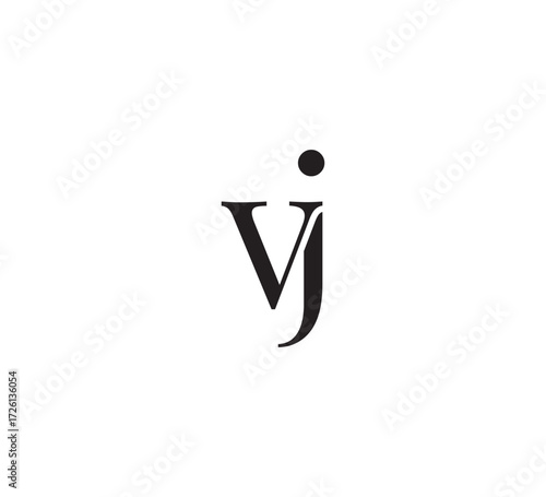 Elegant Serif Monogram Logo with Overlapping Initial Letters – Vintage and Modern Branding Design vj