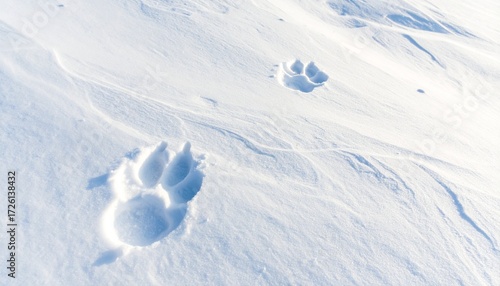 Wallpaper Mural Wolf Tracks in the Snow A Winter Wildlife Mystery Torontodigital.ca
