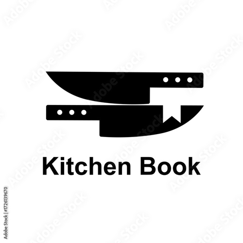 Kitchen Book Logo with Knives